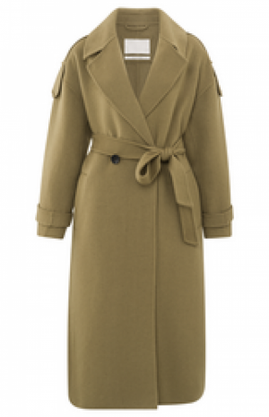 Long double breasted coat 80724 Gothic olive