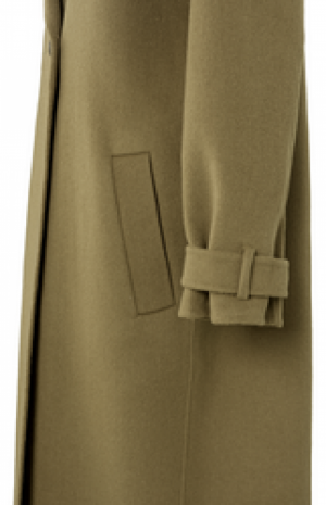 Long double breasted coat 80724 Gothic olive