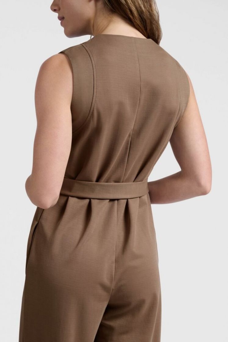 Sleeveless jumpsuit 81017 Caribou brown