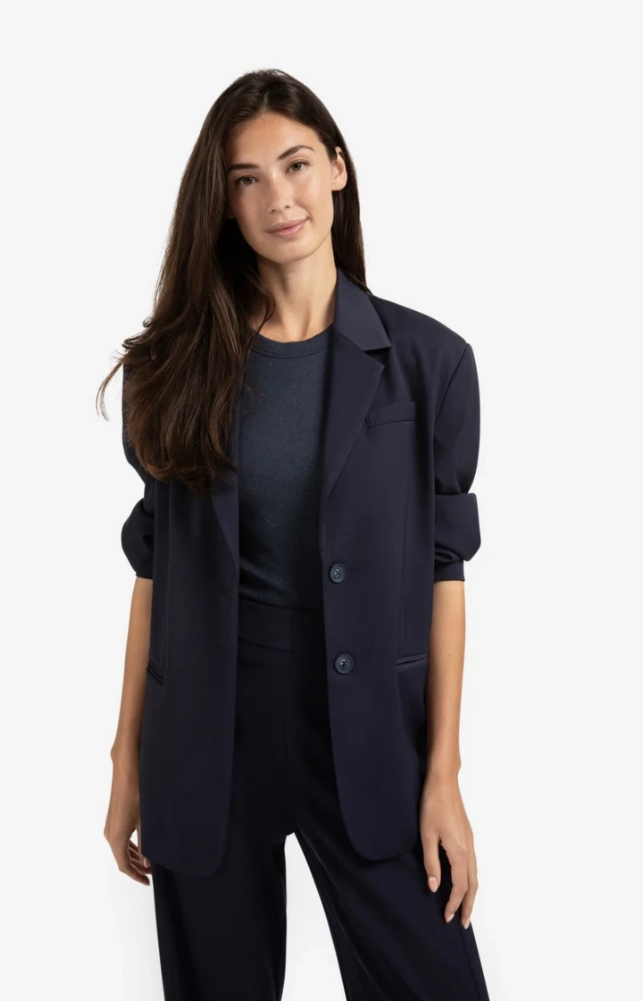 Losvallende blazer met bomberd 94016 inkwell blue