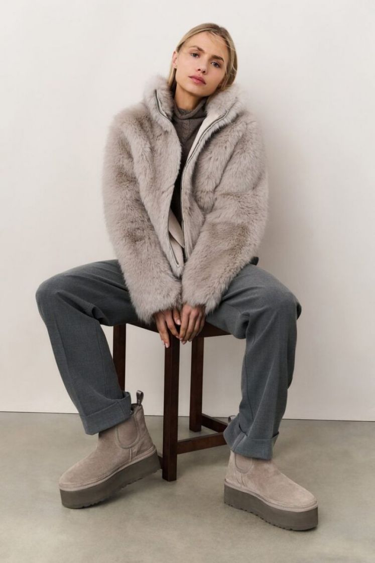 Jas van bont 990011grey melange