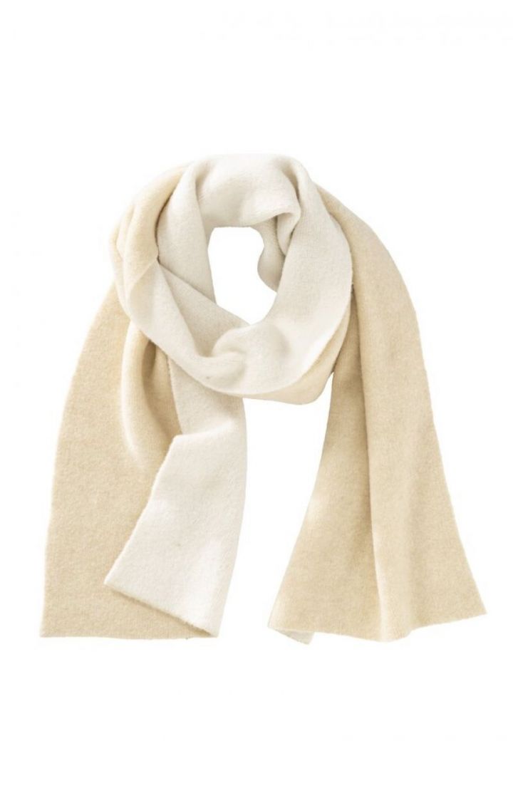 Zachte 2kleurige sjaal 99019 Beige melange