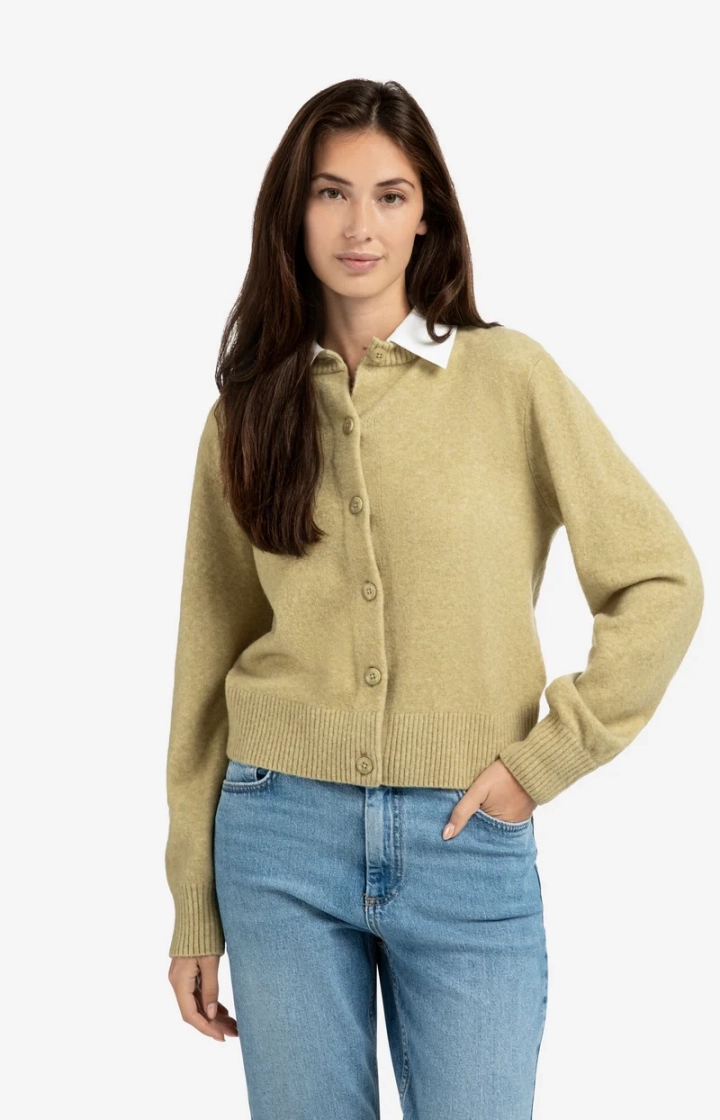 Vest met afneembare kraag 505222 Olive green