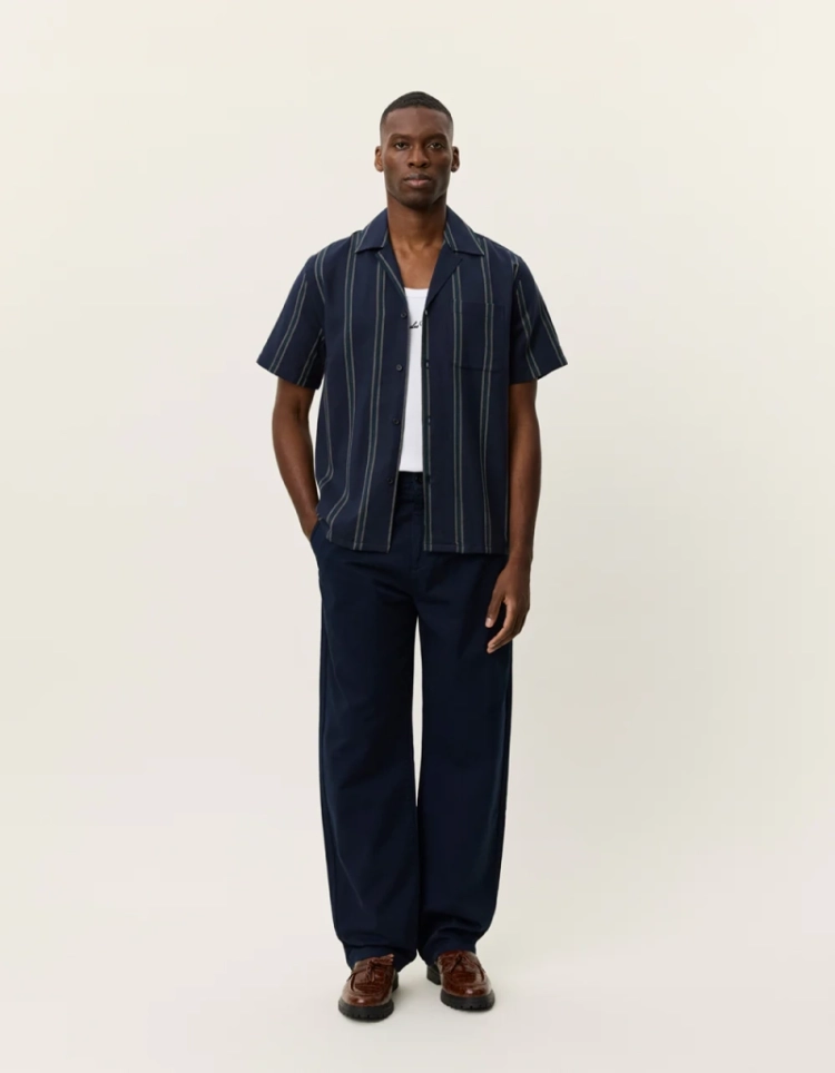Lawson stripe ss shirt 460 Dark navy